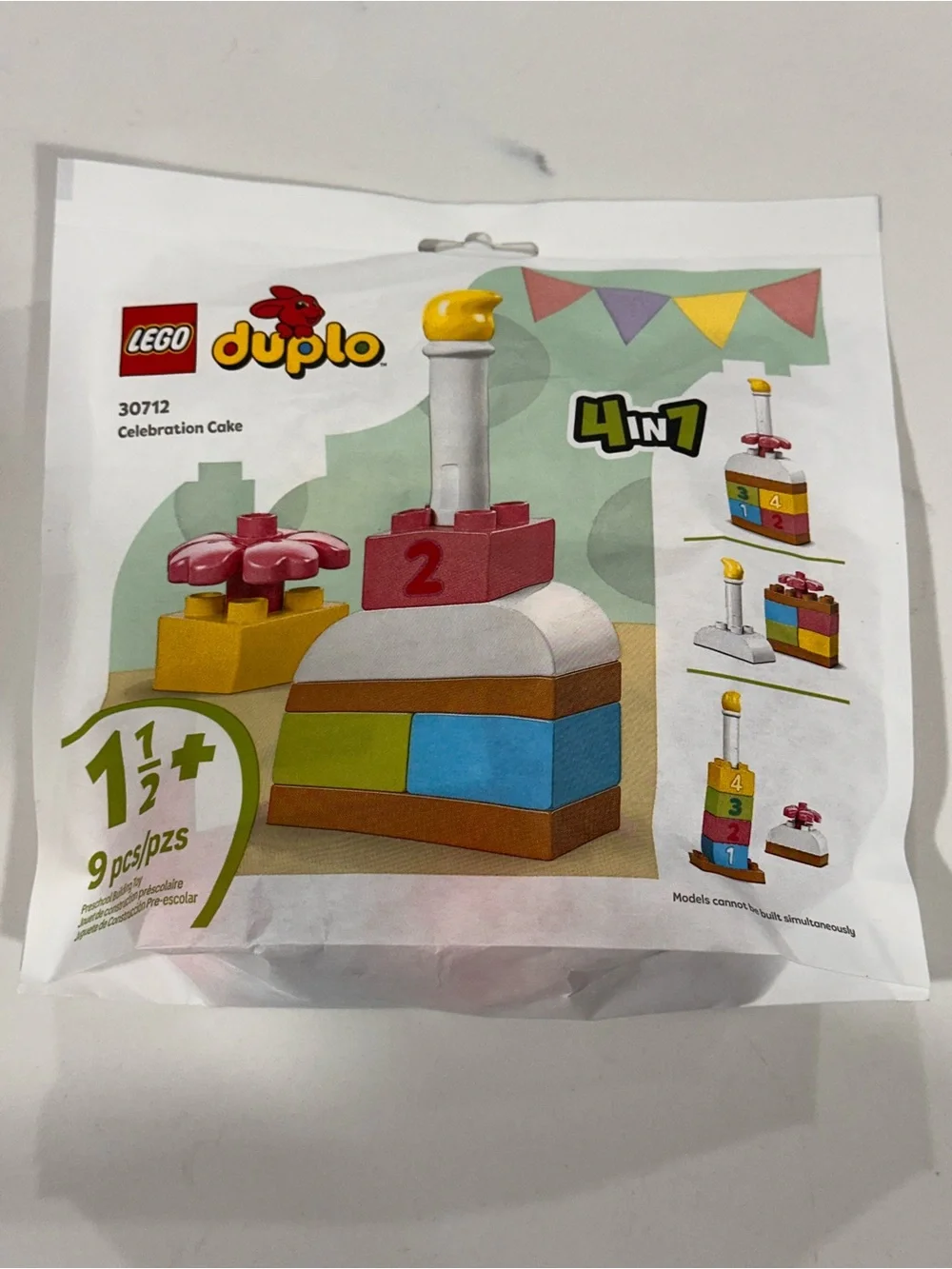Lego Duplo Celebration Cake Set - Red, Yellow, Blue, Green, Pink, White, Brown - Picture 1 of 2